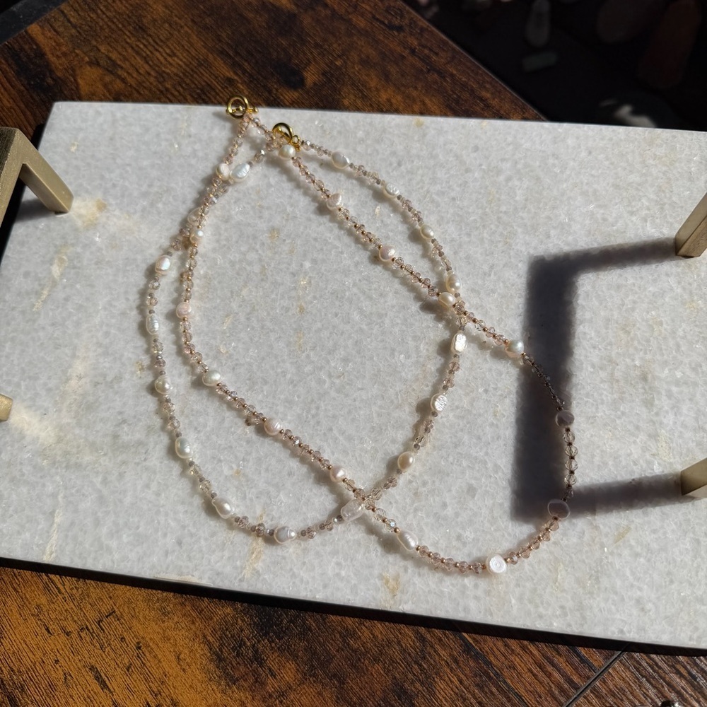 Freshwater Pearl & Crystal Necklace Bundle - Picture 2 of 7